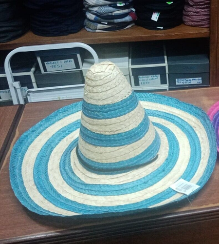 1 cappello sombrero diametro 50 cm  scudetto bandiera napoli maradona messicano - Bild 1 von 1