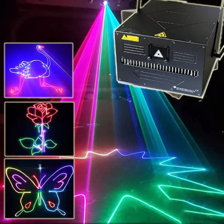 30W Full Color Laser Light RGB Animation Laser Professional Dj Lighting 40kpps