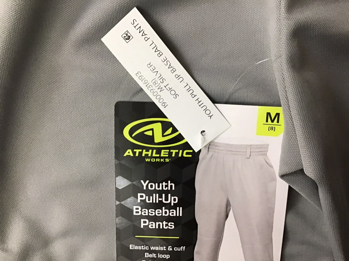 Pantalon De Baseball/softball Athletic Works – Gris, Taille M (8), Enfant, élastiqué