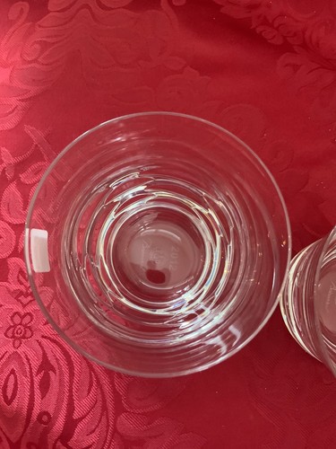 NIBNEW FLAWLESS Art Glass BACCARAT France Pair LOLA Crystal OLD FASHION TUMBLERS - Picture 9 of 11