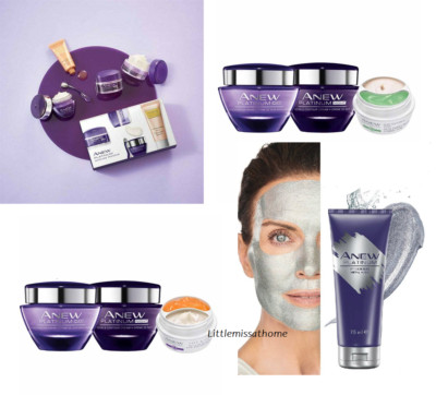 AVON NEU PLATIN SKINCARE 50+ REIFE HAUT Tag Nacht Augencreme Wasser Serum Maske