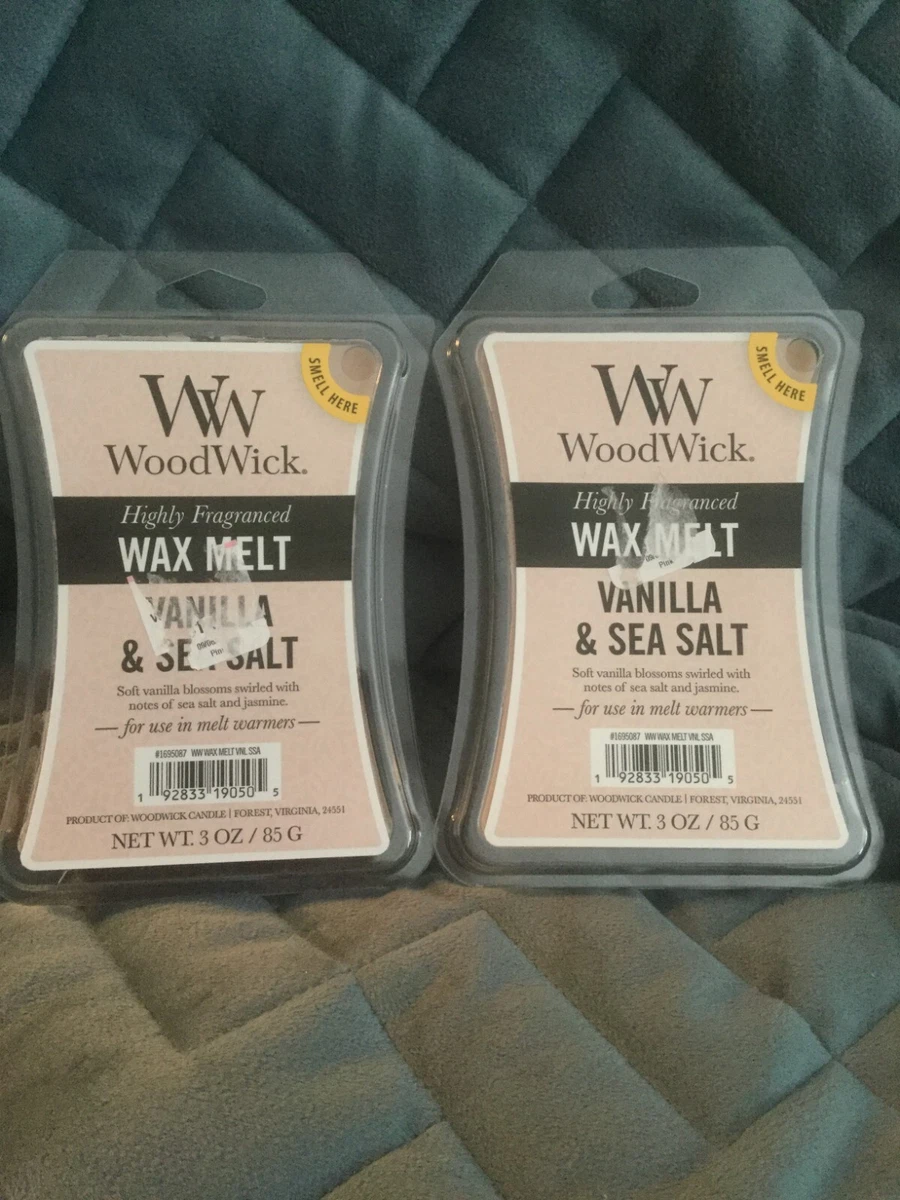 WOODWICK VANILLA & SEA SALT WAX MELTS 3 OZ - LOT OF 2 BRAND NEW | eBay