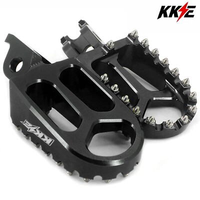 KKE Black Aluminum Foots Pegs Rests For Kawasaki KX250F KX450F KLX450R KX250X