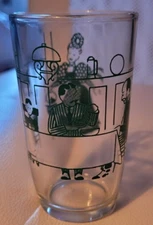 Vintage Kraft Cheese Spread Glass Jar People Dining  Juice Swanky Swig