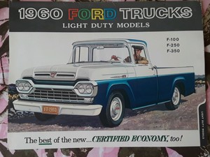 Details About 1960 Ford Trucks Light Duty Models Sales Brochure