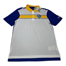 Nike Los Angeles Rams Rewind Polo Shirt Men's M Retro Throwback Logo White Blue