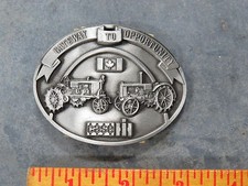JI CASE Farmall  Model L Tractor 1987 Pewter Belt Buckle Spec Cast Canada