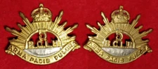 Canadian - C47 - 5th B.C. Light Horse Collar Badge Pair