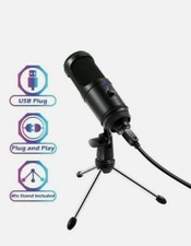 Professional Studio USB Cardioid Condenser Microphone Vol Knob Tripod Stand