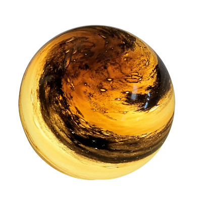 Glas Lampe Kugel rund Kugel Planet Mond Tisch Schreibtisch Stimmungsbeleuchtung orange/schwarz