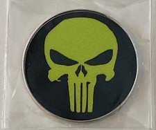 Punisher - Marvel - Lime Green - NEW Pro size 32mm Slim - Golf Ball Marker