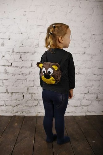 Toddler Children Unisex Hooded Bear-Cub RainCoat+Hat+BackPack Jacket Waterproof - Picture 3 of 4
