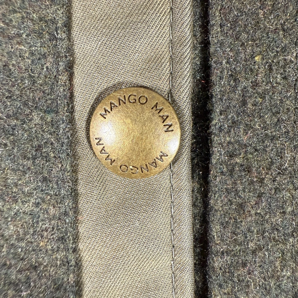 Jaqueta Bomber Mango Man Tamanho XS Casual Zíper Completo Fecho de Pressão Marrom - Imagem 2 de 4