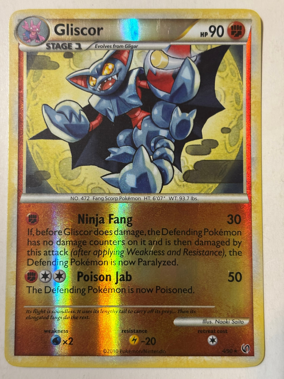 Pokemon - Gliscor 4/90 Reverse Holo - Undaunted - LP/NM