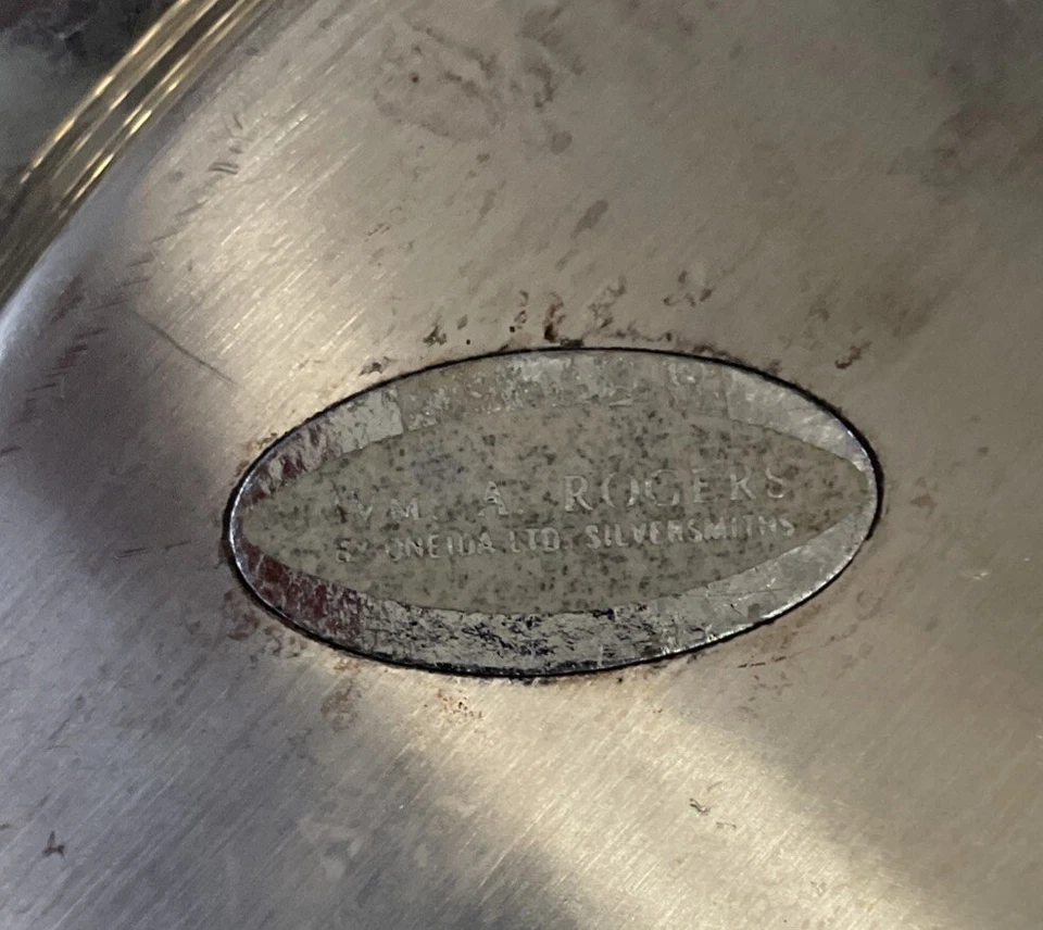 "Bandeja para servir William A. Roger's Silversmith 18""" Foto 3 de 4