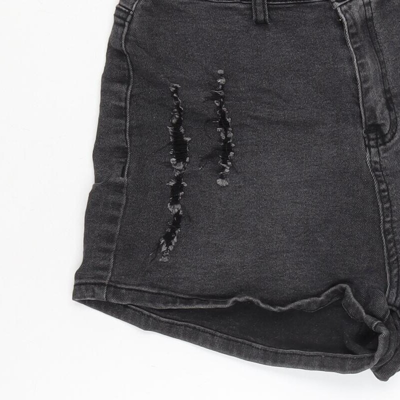 PRETTYLITTLETHING Womens Grey Cotton Basic Shorts… - image 7