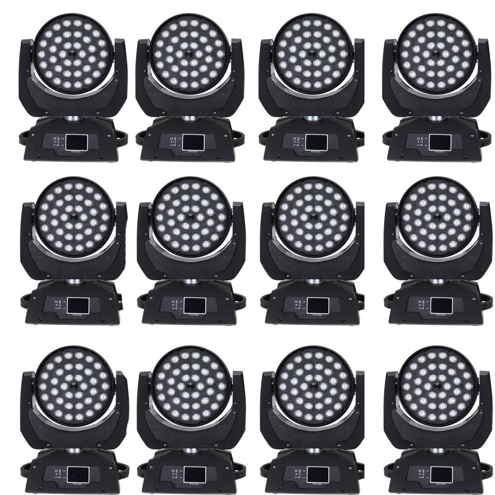 12PCS 36X10w Zoom Moving Head Wash Stage light RGBW Band Party 360W