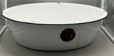 Enamel Ware Wash Basin Baby Tub Lisk Flintstone Farmhouse Porcelain 18 X 14