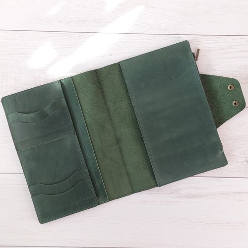 Leather Book Cover A5 Travel Journal Diary Notebook Holder Organizer Refillable - Picture 7 of 7