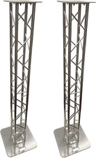 2 DJ Lighting 6.56 ft Bolted Aluminum 8"x8" Truss Light Weight Dual Totem System