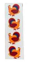 Vintage Mrs. Grossman’s Stickers 1990 Turkey 1 Sheet