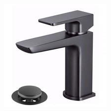 Basin Mixer Tap Waste Mykonos Bathroom Faucet Gunmetal Grey Brass ENKI BT1303