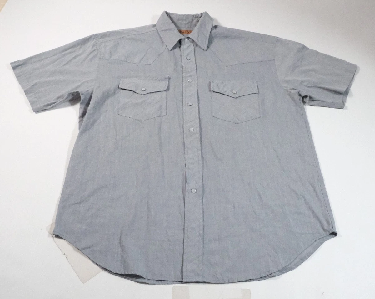 Grey pearl deals snap shirt