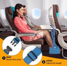 Airplane, Under Desk, Adj Footrest Hammock Comfort Travel Foot Rest Memory Foam!