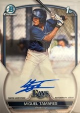 2023 Bowman 1st Chrome Prospect Tampa Bay Rays Miguel Tamares Auto CPA-MT