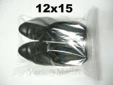 15 Large Clear Reclosable Bags 12x15 Resealable Seal-Top Merchandise Bags