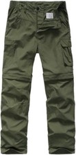 Boys Cargo Pants Kids' Hiking Quick Dry Lightweight 12 Years, 9016 army Green