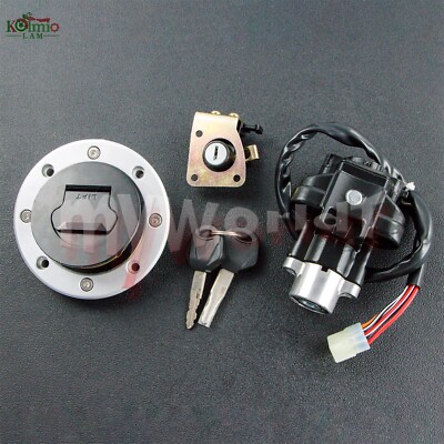 Gas Cap Lock Key Ignition Switch Seat Fit For Suzuki GSXR600 GSXR750 GSXR1000