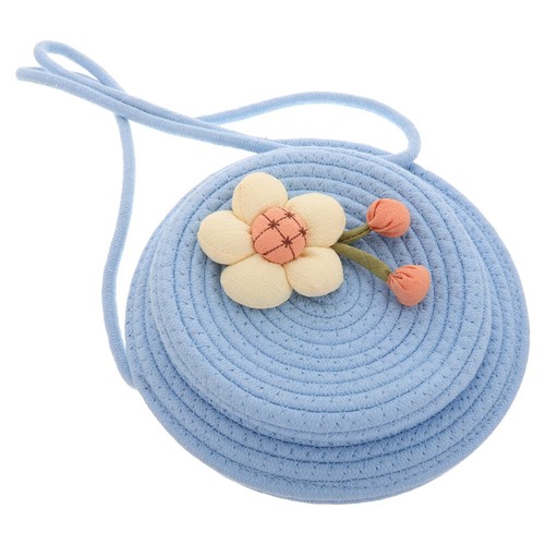 Cute Crossbody Bag Woven Shoulder Bag For Women Fashionable Small Round Purse - Picture 5 of 12