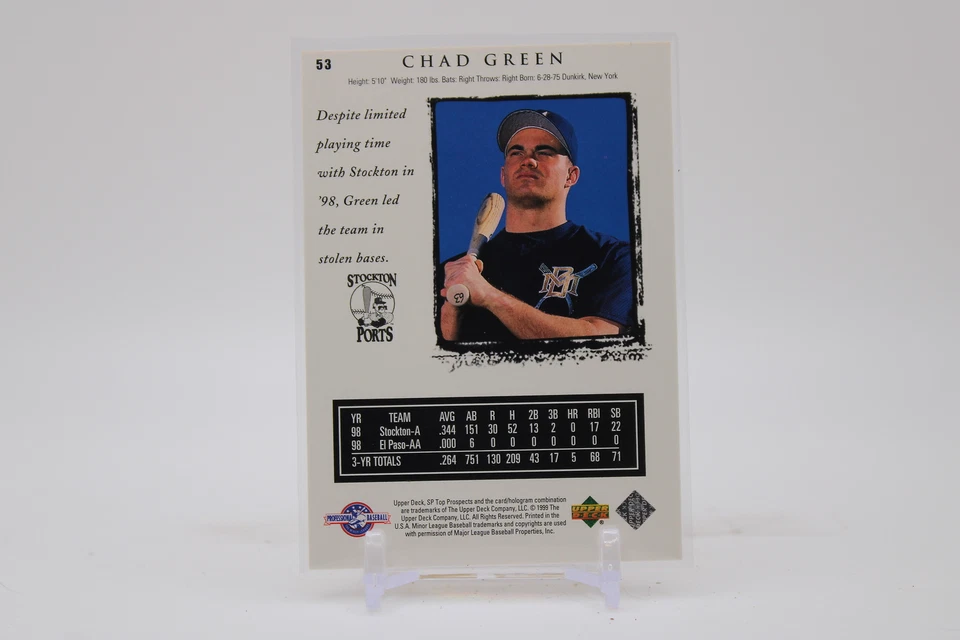 1999 SP Top Prospects #53 Chad Green - Image 2 of 2