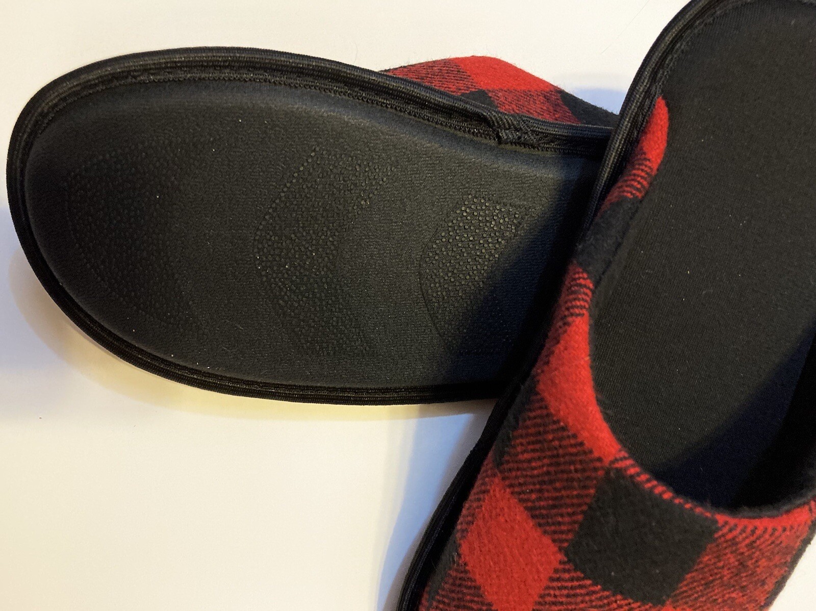 SAOLA Ciabatte uomo ORSO SELVAGGIO a quadri 9 10 medie nuove in borsa suola interna ed esterna