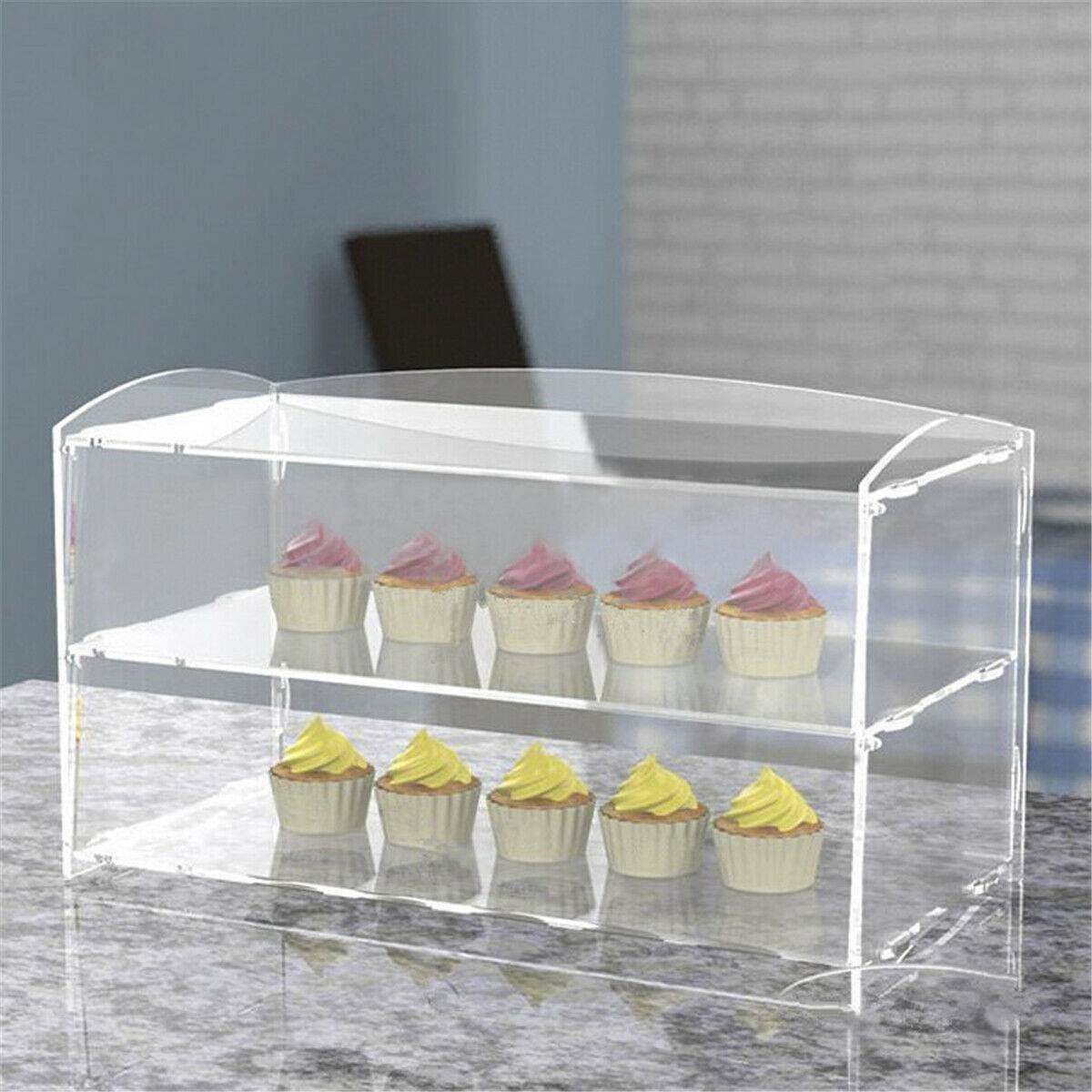 Cityjoy 4 Tiers Clear CounterTop Bakery Display Case Pastry India