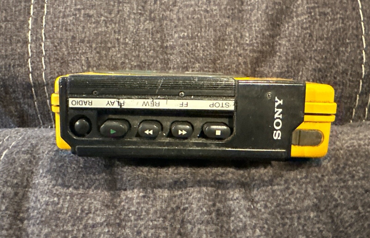 Sony Yellow Sports Walkman WM-F45 AM/FM Cassette Tape Player