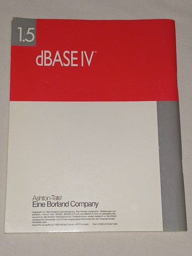 2011 dBASE IV, Version 1.5 Kurzübersicht - 第 2/14 張圖片