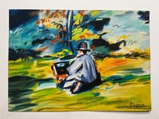 PAUL CEZANNE Zeichnung auf Papier (Handmade) signiert und gestempelt Vintage ...