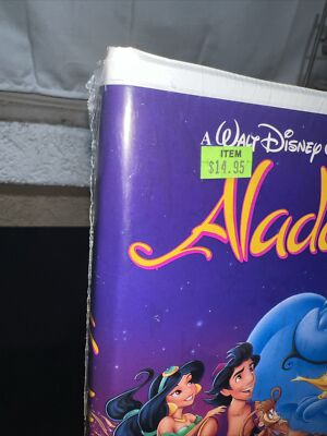 Aladdin (VHS, 1993) Walt Disney Black Diamond Edition Factory