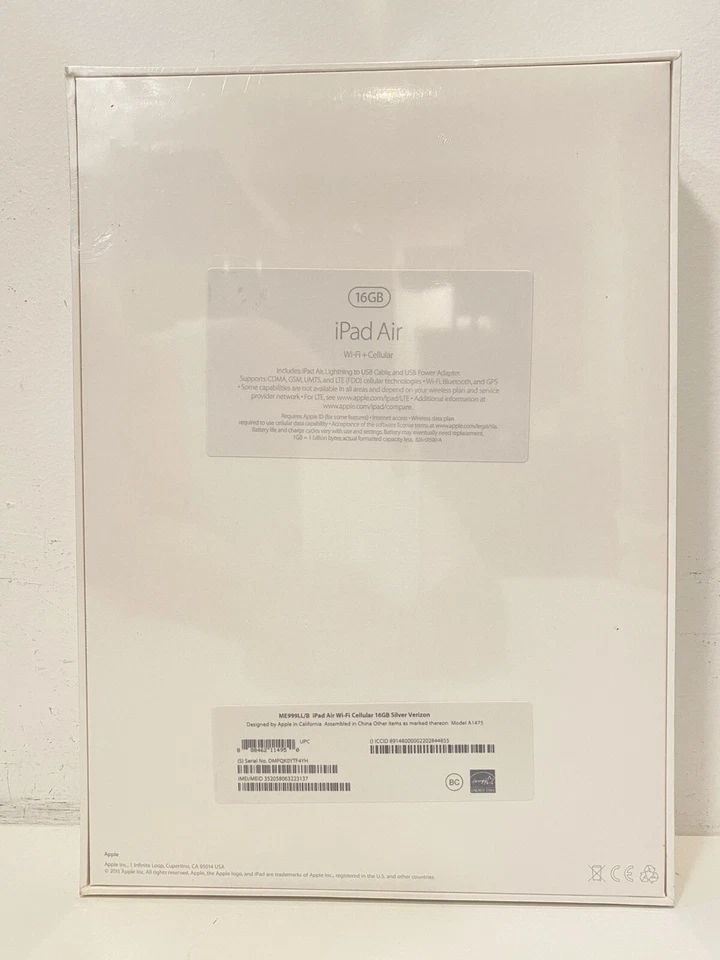 NEW COLLECTOR'S ITEM Apple iPad Air 1st Gen. 16GB, Wi-Fi + 4G, 9.7in - Silver - Image 2 of 4