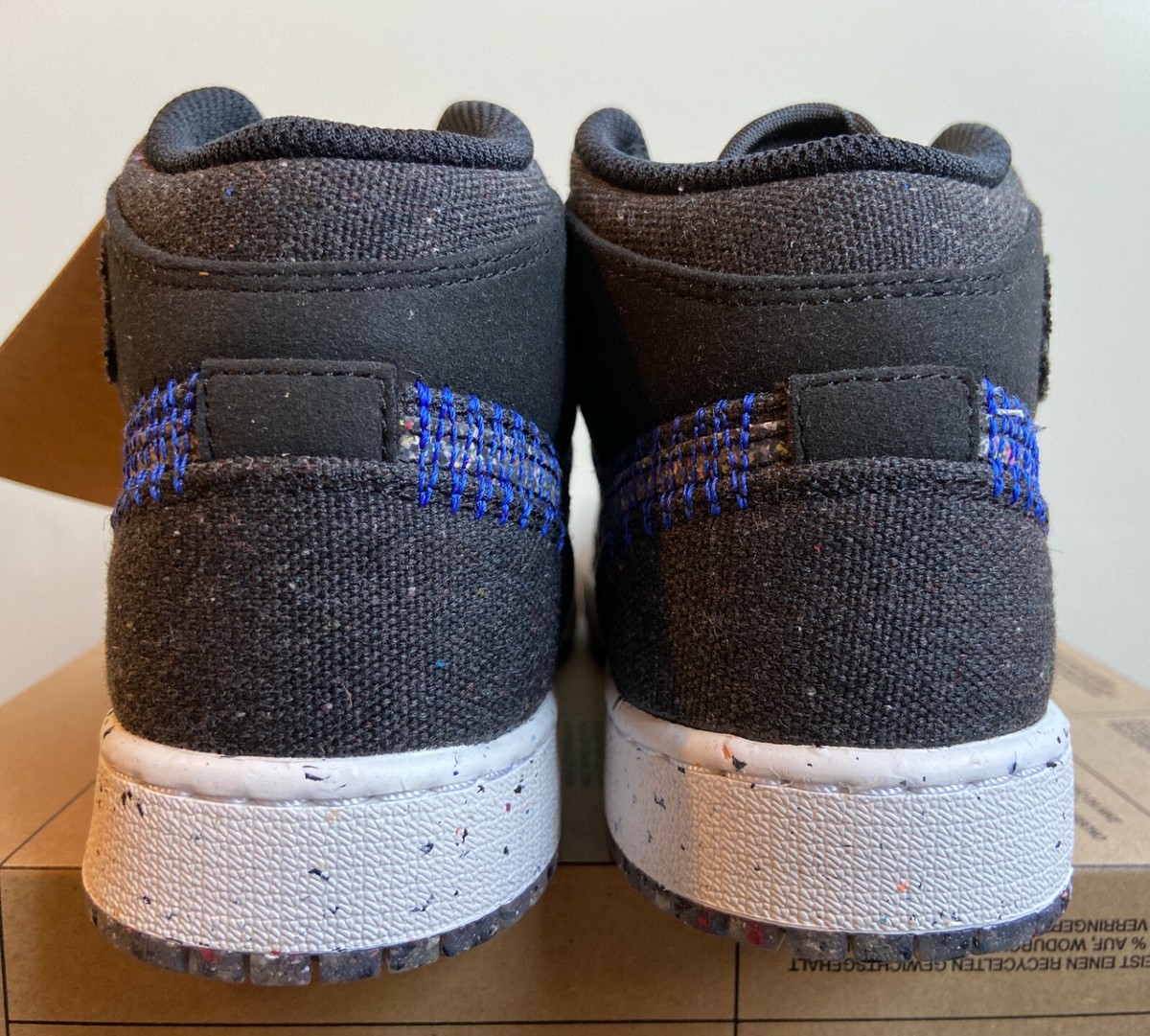 Nike Air Jordan 1 Mid SE (GS) Crater Black DM4334-001 Size 4.5Y 