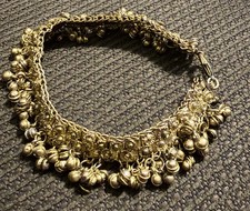 Ghungroo Bell Anklet Bracelet Ethnic Tribal Charm Chain Metal Bells, Heavy