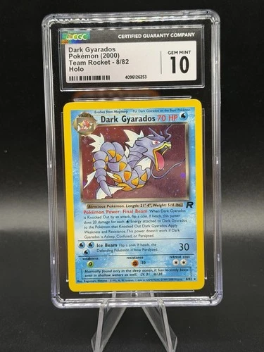 CGC 10 GEM MINT Dark Gyarados Team Rocket 8/82 Holo Rare 2000 Pokemon Card P34