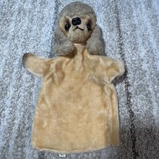 KAMAR Dog Hand Puppet 1960s Japan VTG Poodle Silk Plush Plastic Eyes Toy