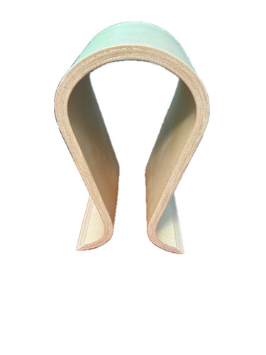Wooden Headphone Stand Curved Display Holder Rare