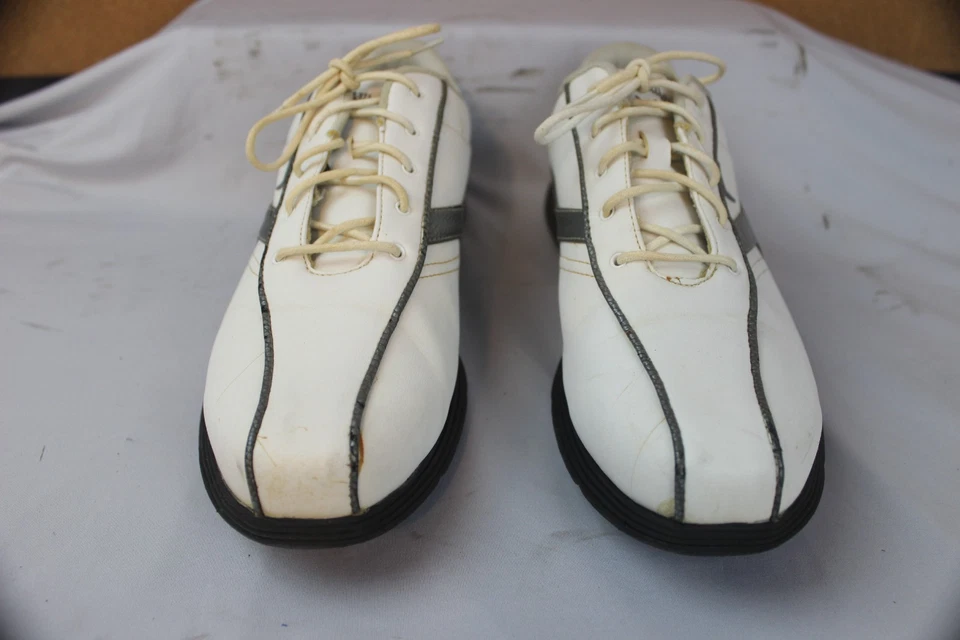 Zapatos de golf Callaway para mujer talla 9 blanco negro cuero clavos W426-14 Foto 3 de 4