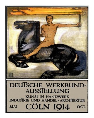 Vintage Horse Rider Wall Art Poster - 1914 Exhibition Print Home Decor