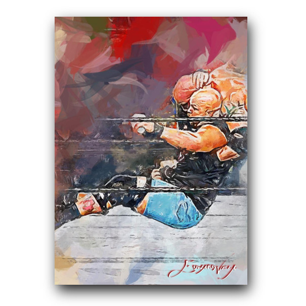Stone Cold Steve Austin #6 Art Card Limited 36/50 Vela Signed (Wrestling -)