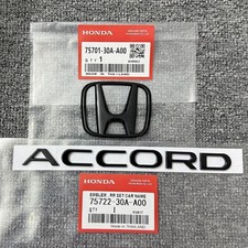 Black Car Name For Honda Accord Hybrid Sport Sedan 4-Dr Trunk Emblem 2023-2025❤️